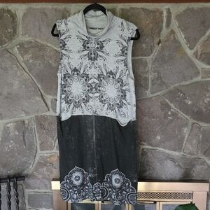 Coin 1804 Black and Gray Floral Dress